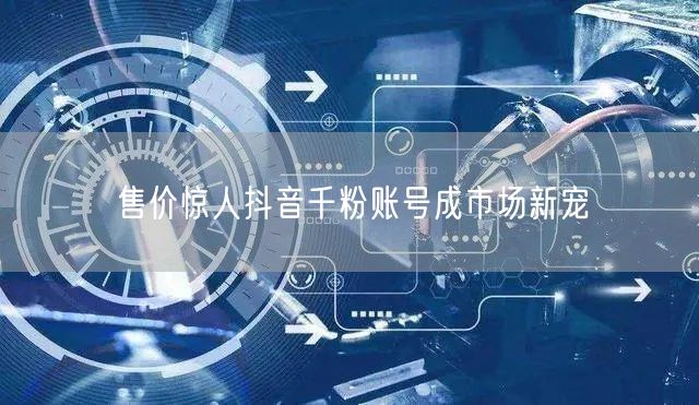 售价惊人抖音千粉账号成市场新宠
